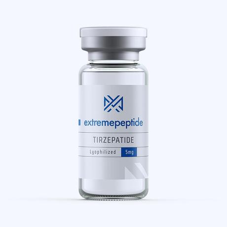 Tirzepatide in a labeled transparent vial